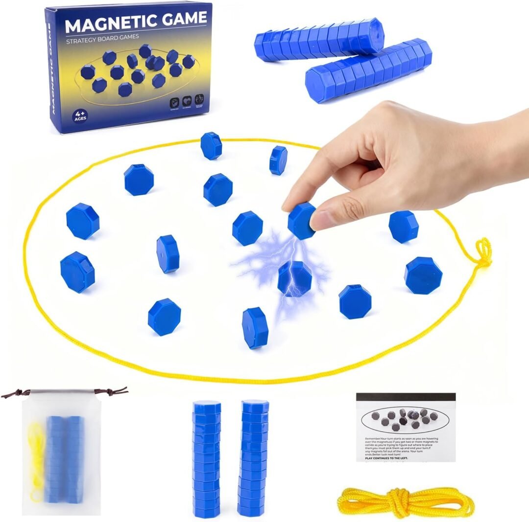 Magnet Chess Game Magnet Game with String for Easter Basket Stuffers Family Games Night, Great Fun Puzzle Strategy Games for Family & Party, Camping Tops, Game Collections